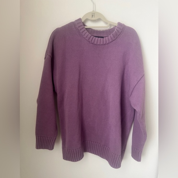 GAP Sweaters - GAP Purple Cotton Knit Crewneck Sweater Tall Large